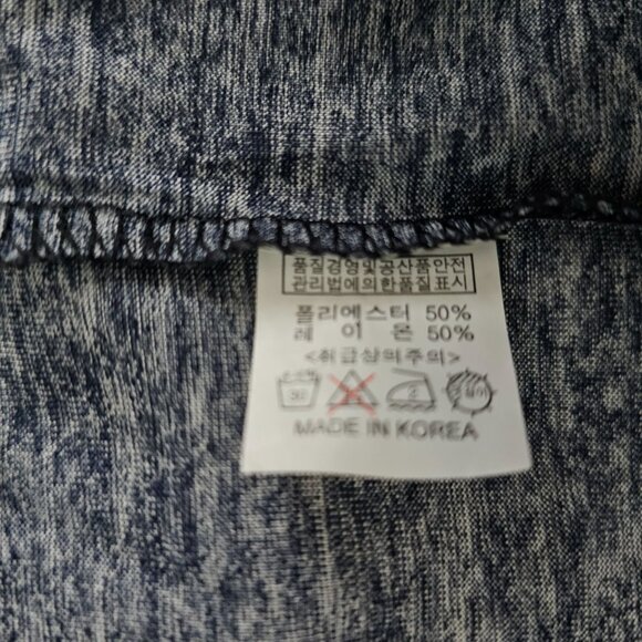 Master Bear Men's Heathered Gray/Navy Blue Golf Wear Polo Shirt Size Large - Picture 11 of 11